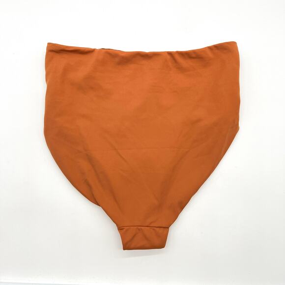 ANDIE SWIM The Barbados Bikini Bottom Womens Small Chestnut Orange High Rise NWT - Picture 5 of 11